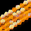 Imitate Austrian Crystal Bicone Frosted Glass Beads Strands X-EGLA-A039-T6mm-MB23-1