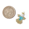 Glass Seed Beaded Angel Pendants PALLOY-MZ00652-05-2