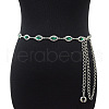 Alloy Rhinestone Horse Eye Link Waist Chains WGF5282-07-1