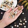 Golden Plated Alloy Enamel Charms ENAM-SZ0001-02G-6