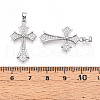 Brass Micro Pave Cubic Zirconia Pendants KK-N257-31P-3