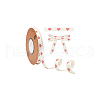 30 Yards Cotton Heart Word Printed Ribbon OCOR-WH0086-87F-9