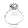 Rhodium Plated 925 Sterling Silver Micro Pave Cubic Zirconia Solitaire Ring Settings STER-T008-18P-3