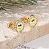 Brass Stud Earrings EJEW-S247-01C-G-1