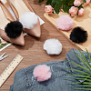  6Pcs 3 Colors Polyester Plush Pompom Ball Brooch JEWB-NB0001-24A-4