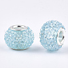 Resin Rhinestone European Beads RPDL-T002-04D-2