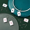 DIY Poker Playing Card Pendant Dangle Earrings Making Kit DIY-YW0004-60-6