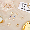 BENECREAT 10Pcs 201 Stainless Steel Huggie Hoop Earrings Findings STAS-BC0002-45-4