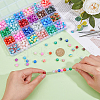 DICOSMETIC 480Pcs 24 Colors Drawbench Glass Round Beads GLAD-DC0001-01-3