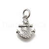 Brass Micro Pave Cubic Zirconia Charms KK-P295-41P-1