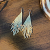 Bohemian Style Handmade Glass Beads Flower Tassel Dangle Earrings HW9657-3