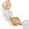 10mm Round Imitation Austrian Crystal & Crackle Acrylic Beaded Stretch Bracelets BJEW-JB10556-01-4