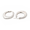 Oval Rack Plating Brass Hoop Earrings for Women EJEW-H091-18P-2