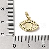 Brass Micro Pave Cubic Zirconia Charms KK-E092-07G-03-3