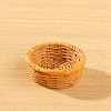 Resin Bamboo Rattan Miniature Basket Ornaments PW-WG81F97-06-1