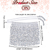 Polyester with Glitter Waist Belt with Curb Chains AJEW-WH0166-70A-2
