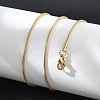 Ion Plating(IP) 304 Stainless Steel Round Snake Chain Necklace for Men Women NJEW-K245-016C-4