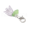 Flower Acrylic & Plastic Imitation Pearl Beads Pendant Decorations HJEW-JM03231-01-5