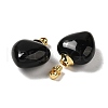 Natural Obsidian Perfume Bottle Pendants G-Z039-03G-04-2