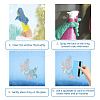 Waterproof PVC Colored Laser Stained Window Film Adhesive Stickers DIY-WH0256-017-3