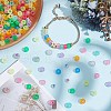 ARRICRAFT DIY Luminous Flat Round Plastic & Acrylic Beads Bracelet Kits DIY-AR0004-15-5