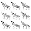 Tibetan Style Alloy Howling Wolf Pendants LF1753Y-1