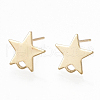 Brass Stud Earring Findings KK-S348-352-1