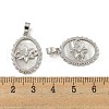 Brass Clear Micro Pave Cubic Zirconia Pendants KK-A214-30P-3