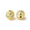 Brass Micro Pave Cubic Zirconia Beads KK-U067-06G-02-1