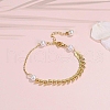 Stainless Steel & Plastic Pearl Anklets for Women WG18C2B-70-1