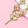 304 Stainless Steel Flower Pendant Bib Necklaces for Women NJEW-C083-01G-1