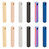BENECREAT 12Pcs 6 Styles 304 Stainless Steel Pendants STAS-BC0003-85-1