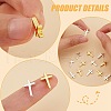 BENECREAT 20Pcs 2 Colors Brass Tiny Cross Charms KK-BC0012-55-4