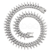 Brass Crystal Rhinestone Thorns Spike Cuban Link Chain Necklaces for Men FS-WG31A8F-01-4