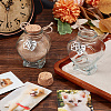 3Pcs Heart Shaped Pet Hair Memorial Bottle with Paw Print Charms AJEW-NB00002-3