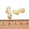 Brass Micro Pave Cubic Zirconia Pendants KK-F895-18D-G-3