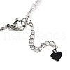 Natural Rose Quartz & Dyed Natural White Jade Faceted Butterfly  Pendant Necklaces NJEW-G143-01J-3