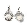 Natural Howlite Pendants G-P498-01P-03-2