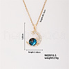 Dreamy Moon & Star Brass Micro Pave Cubic Zirconia Pendant Necklaces WX6343-2-1