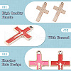  32Pcs 8 Colors CCB Plastic Pendants KY-TA0001-24-4
