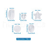 100Pcs 5 Style Transparent Frosted Acrylic Beads FACR-PJ0001-02-21