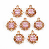 Rack Plating Brass Micro Pave Clear Cubic Zirconia Pendants X-KK-T060-61-RS-4
