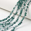 Electroplate Transparent Glass Beads Strands EGLA-A034-T8mm-M15-1
