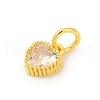 Brass Micro Pave Cubic Zirconia Pendants KK-H204-01G-05-2