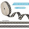 GOMAKERER about 10.5~11 yards Ethnic Style Polycotton Jacquard Leaf Ribbons OCOR-GO0001-15E-2