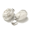 Natural Howlite Pendants G-Z067-03P-08-3