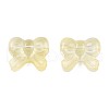 Transparent Spray Painted Glass Beads GLAA-N035-025-C07-3