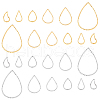   90Pcs 12 Style Teardrop Brass Linking Rings KK-PH0009-91-1
