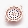 Brass Micro Pave Cubic Zirconia Links ZIRC-O026-06-NR-3