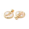 Brass Shell Pendants KK-E068-VC132-3
